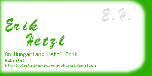 erik hetzl business card